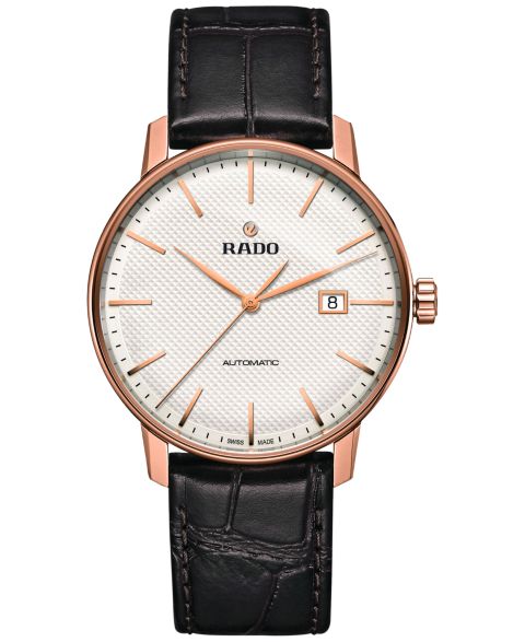 Мужские часы Rado Swiss Automatic Coupole Classic Dark Brown Leather Strap Watch 41mm R22877025