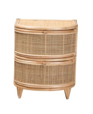 Oleta 24" Rattan 2-Drawer Nightstand