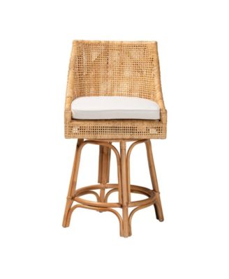 Bella 39.4" Wood Modern Bohemian Counter Stool
