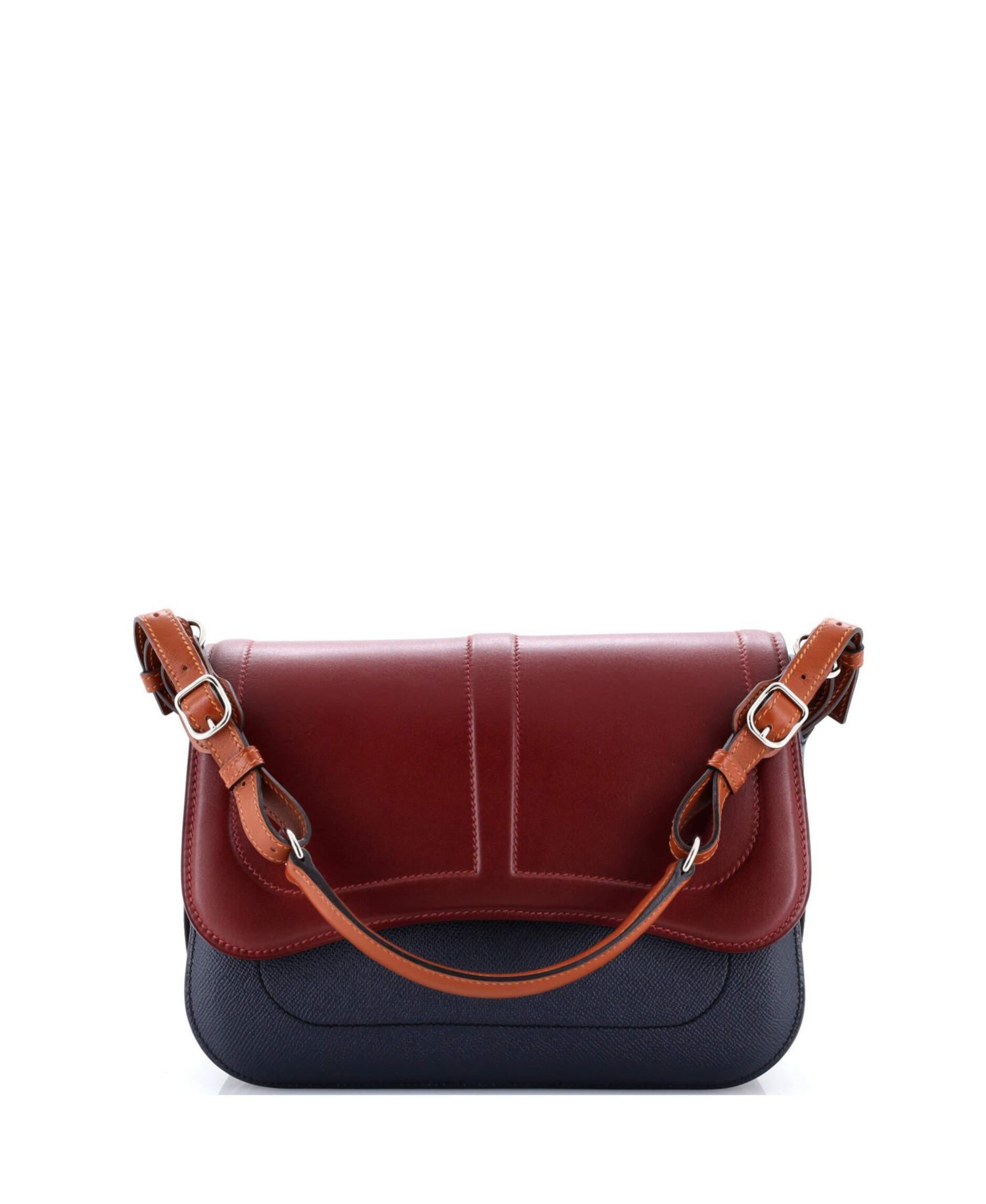 Pre-Owned Hermes Harnais Shoulder Bag Epsom and Tadelakt