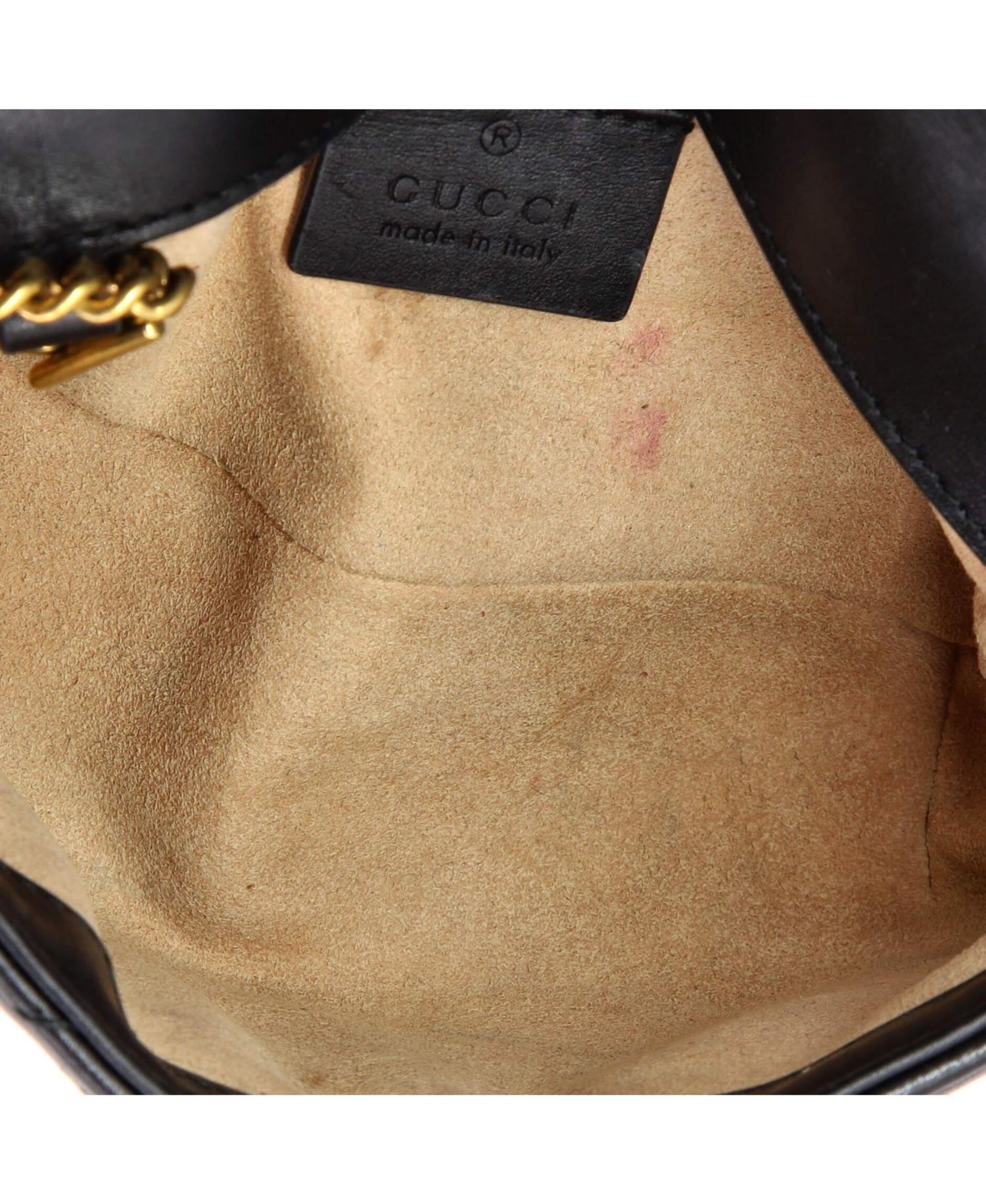 Super Mini GG Marmont Flap Bag Matelasse Leather