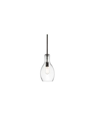 Everly 7" Wide Olde Bronze Glass Mini Pendant
