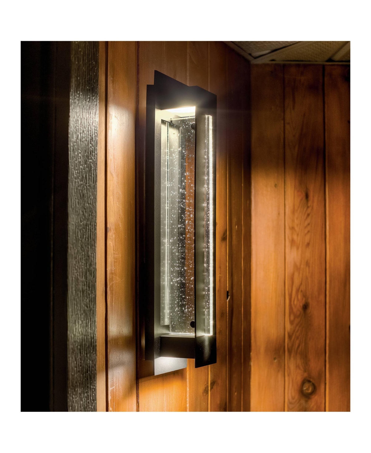 Kichler River Path 23" High Textured Black Led Outdoor Wall Light