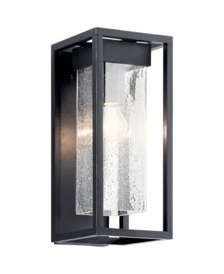 Mercer 16" High Black Silver Outdoor Wall Light