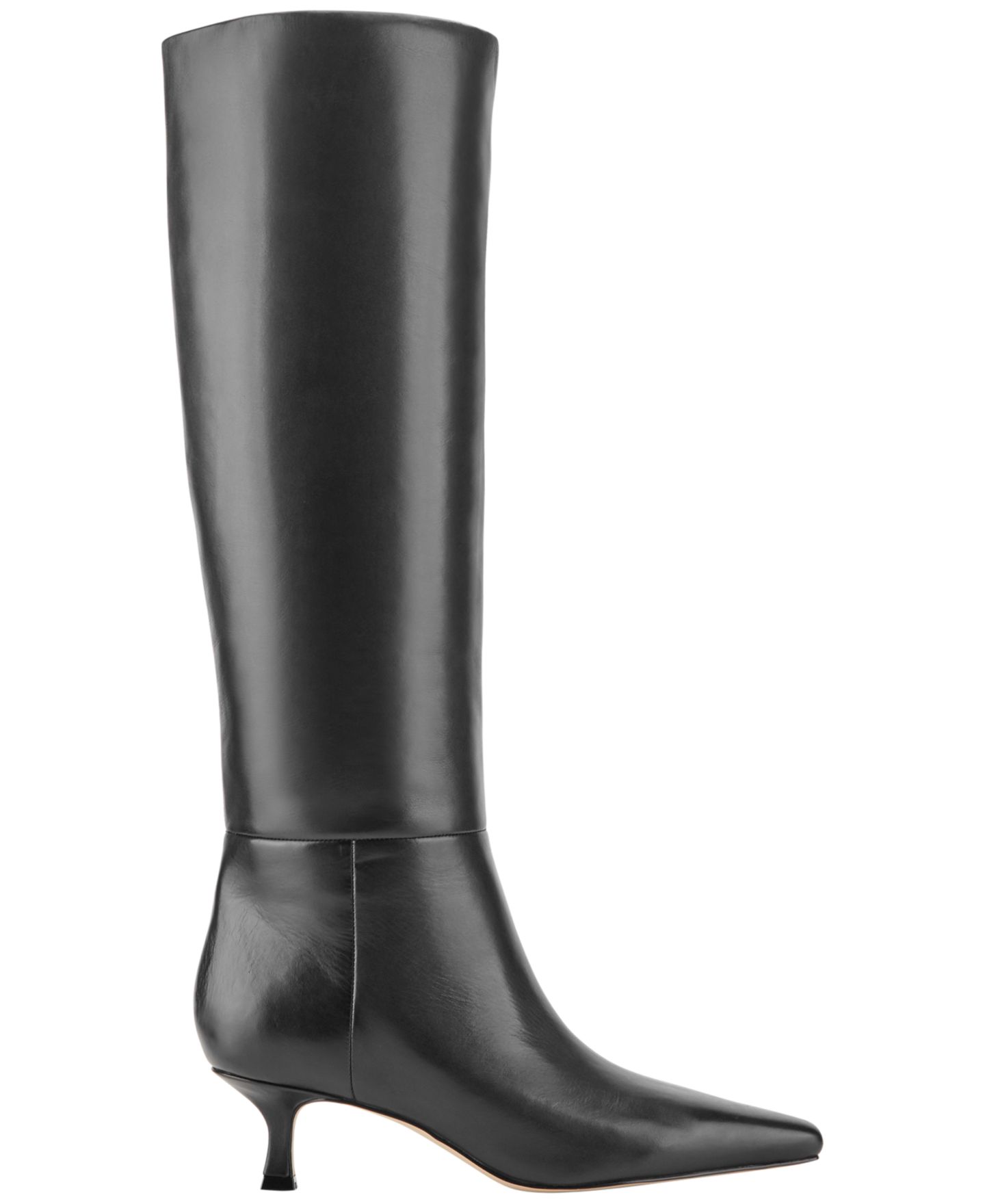 Женские ботинки Marc Fisher LTD Kaisley Tall Kitten Heel Dress Boots, цвет: Чёрный кожаный — фото 2