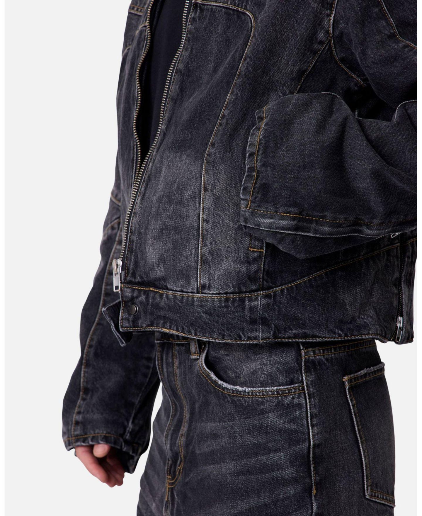Мужская куртка mnml Panelled Moto Denim — фото 6