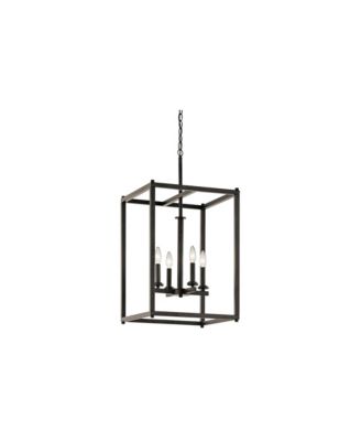 Crosby 16" Wide Olde Bronze 4-Light Open Cage Foyer Pendant