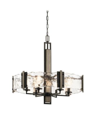 Aberdeen 28" Wide 6-Light Olde Bronze Modern Rustic Pendant
