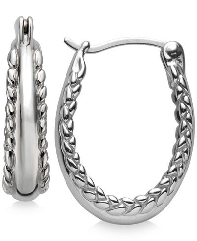 Nambé Braid Hoop Earrings in Sterling Silver, Only at Macy's