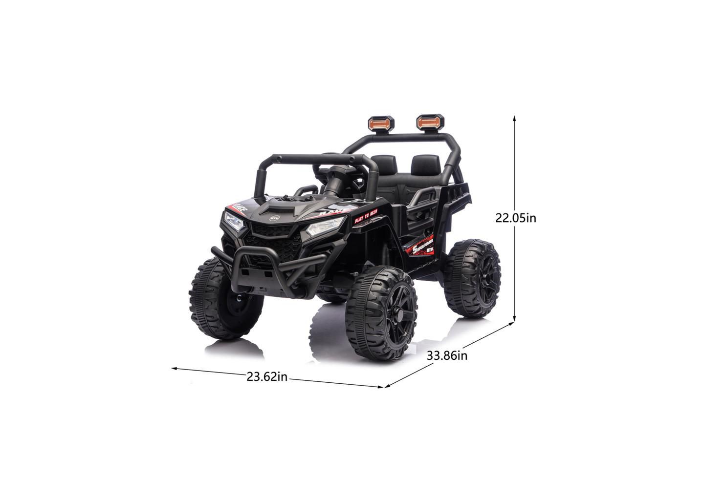 Детская игрушка YOBTOP 12V 2WD Ride-On UTV with 2.4G Parental Remote Control, 4-Wheel Suspension & Anti-Collision Bar, Ages 3-5, цвет: Чёрный — фото 3