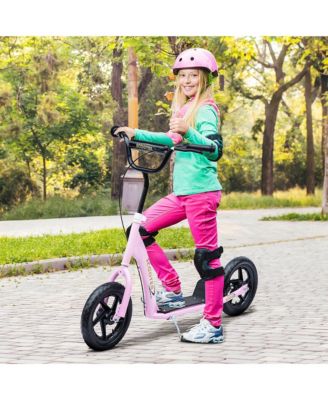 Kids Steel Scooter, 12" Wheels, Adjustable Handlebars, Rear Brake, 110 lbs. Capacity, Ages 5-12