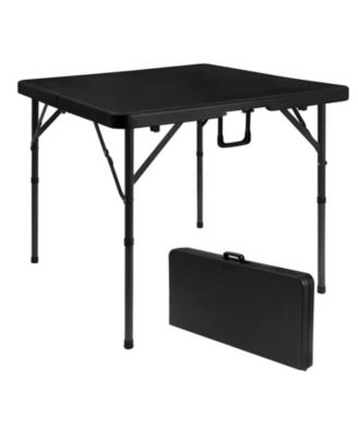 Folding Card Table Portable HDPE Half Fold Handle Indoor Outdoor Heavy Duty