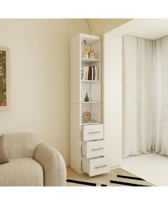 3-Drawer Side Storage Cabinet, 15.75x85.04