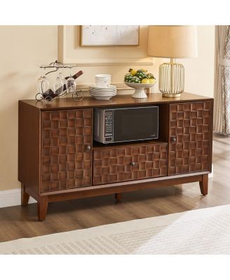Mid-Century TV Stand for TVs Up to 55" with Storage Cabinet
