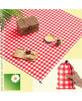 Lightweight Portable Waterproof Sandproof Outdoor Picnic Blanket with Storage Bag