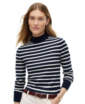 Women's Mock Neck Long-Sleeve Slim-Fit Sweater