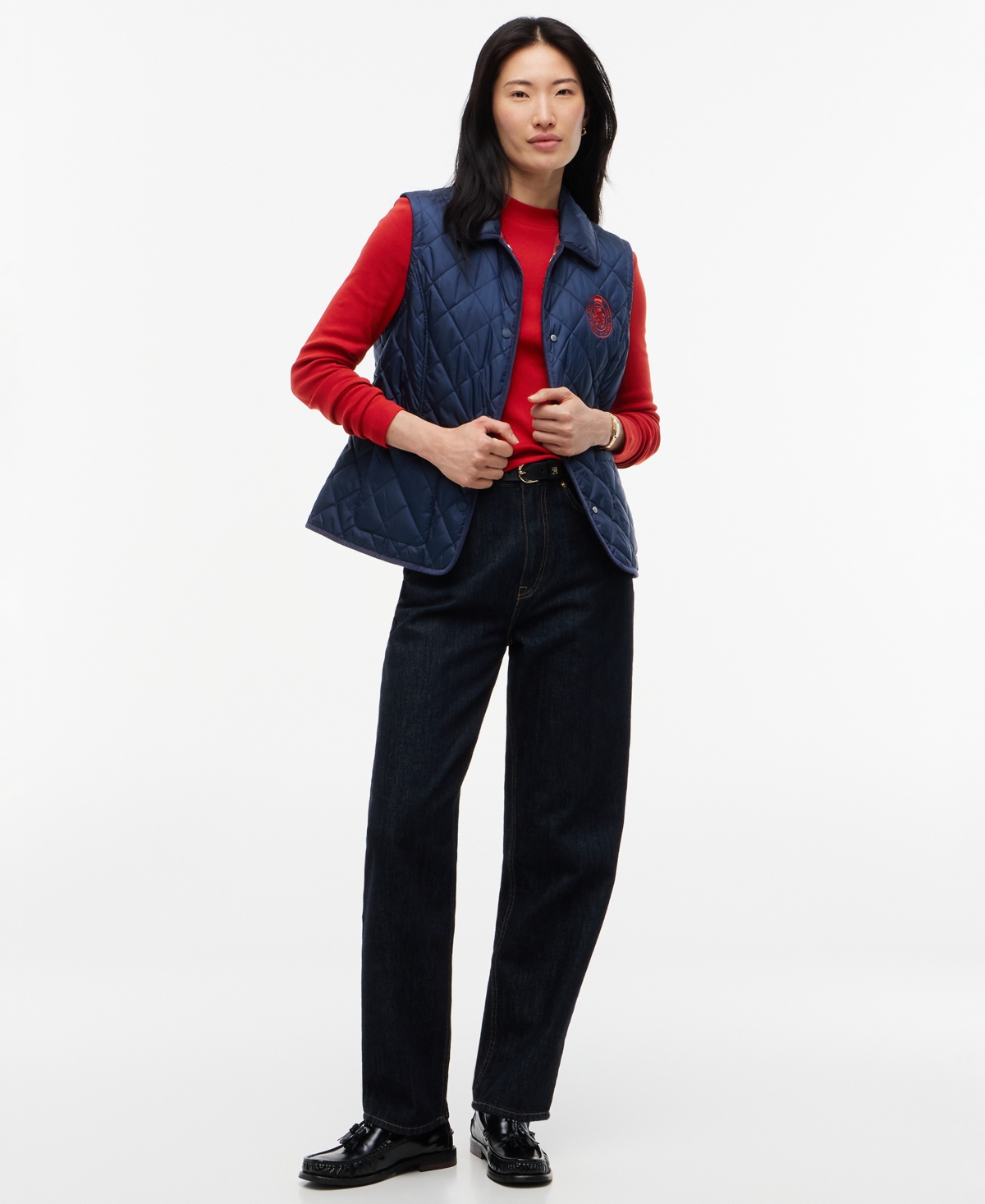 Tommy Hilfiger Women's Quilted Club Collar Vest