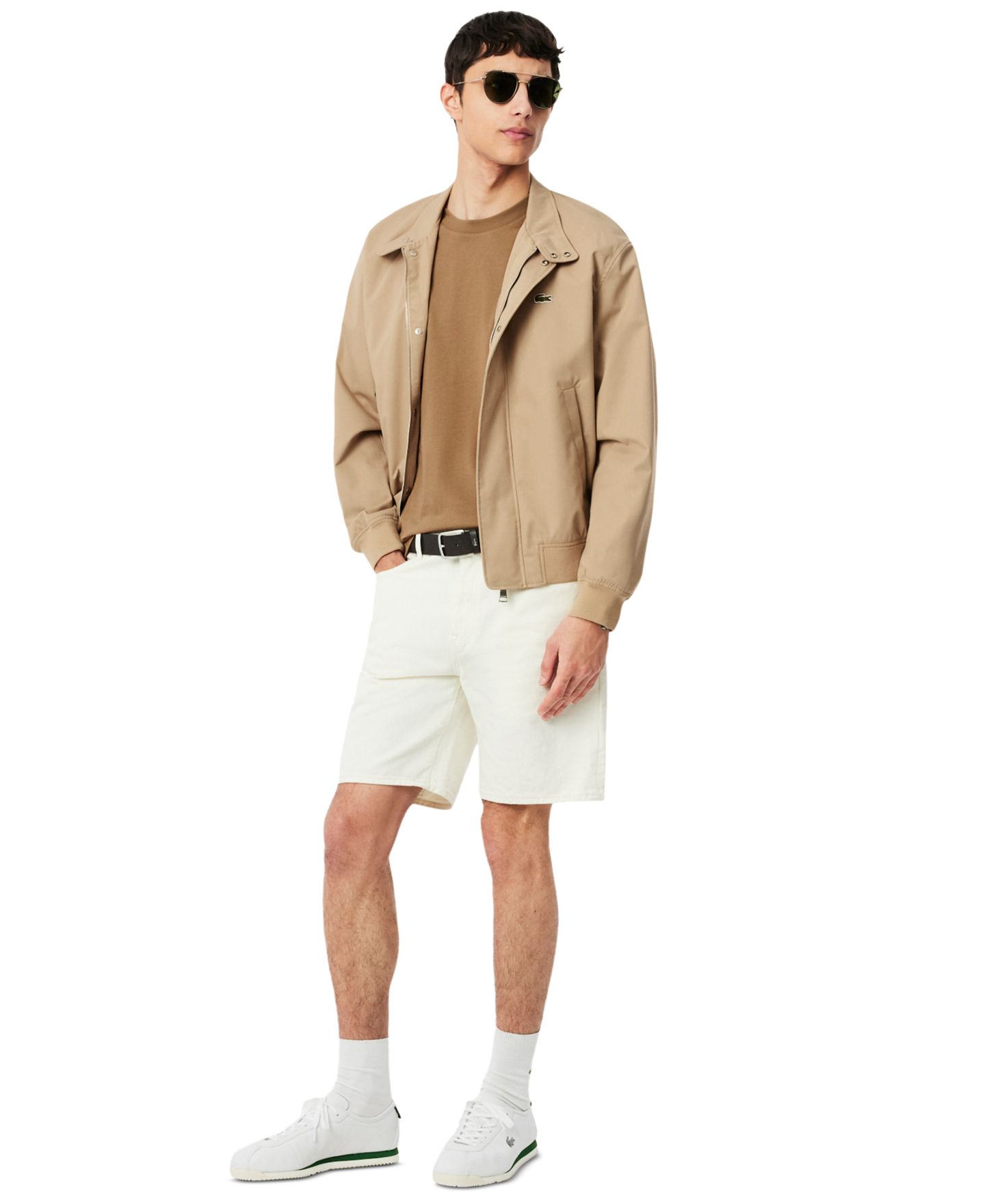 Мужская футболка Lacoste Classic-Fit Short-Sleeve Logo Graphic, цвет: Тёмный коричневый — фото 2