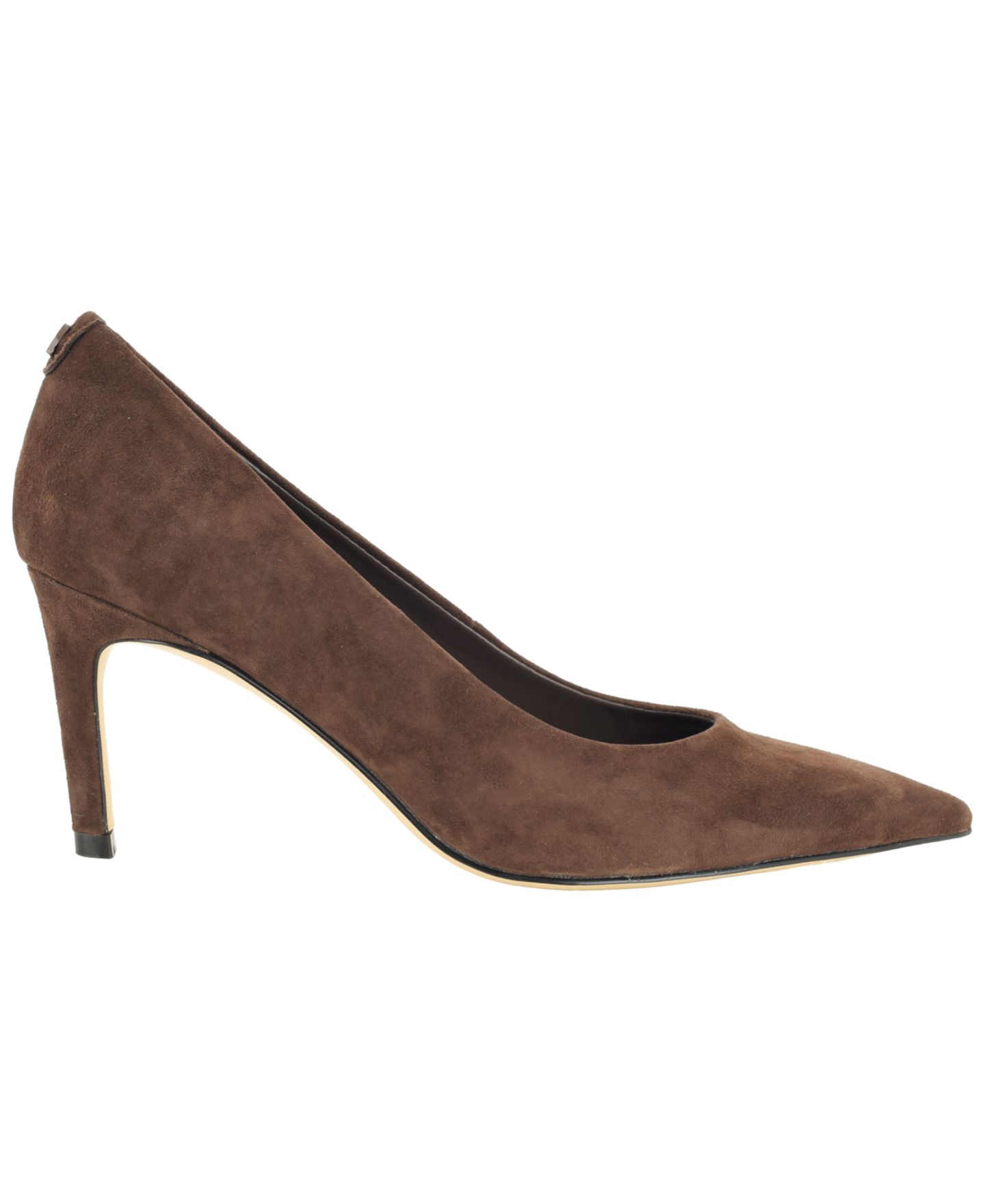 Женские туфли Calvin Klein Bazey Sculpted Stiletto Dress Pumps, цвет: Тёмный коричневый замшевый — фото 2