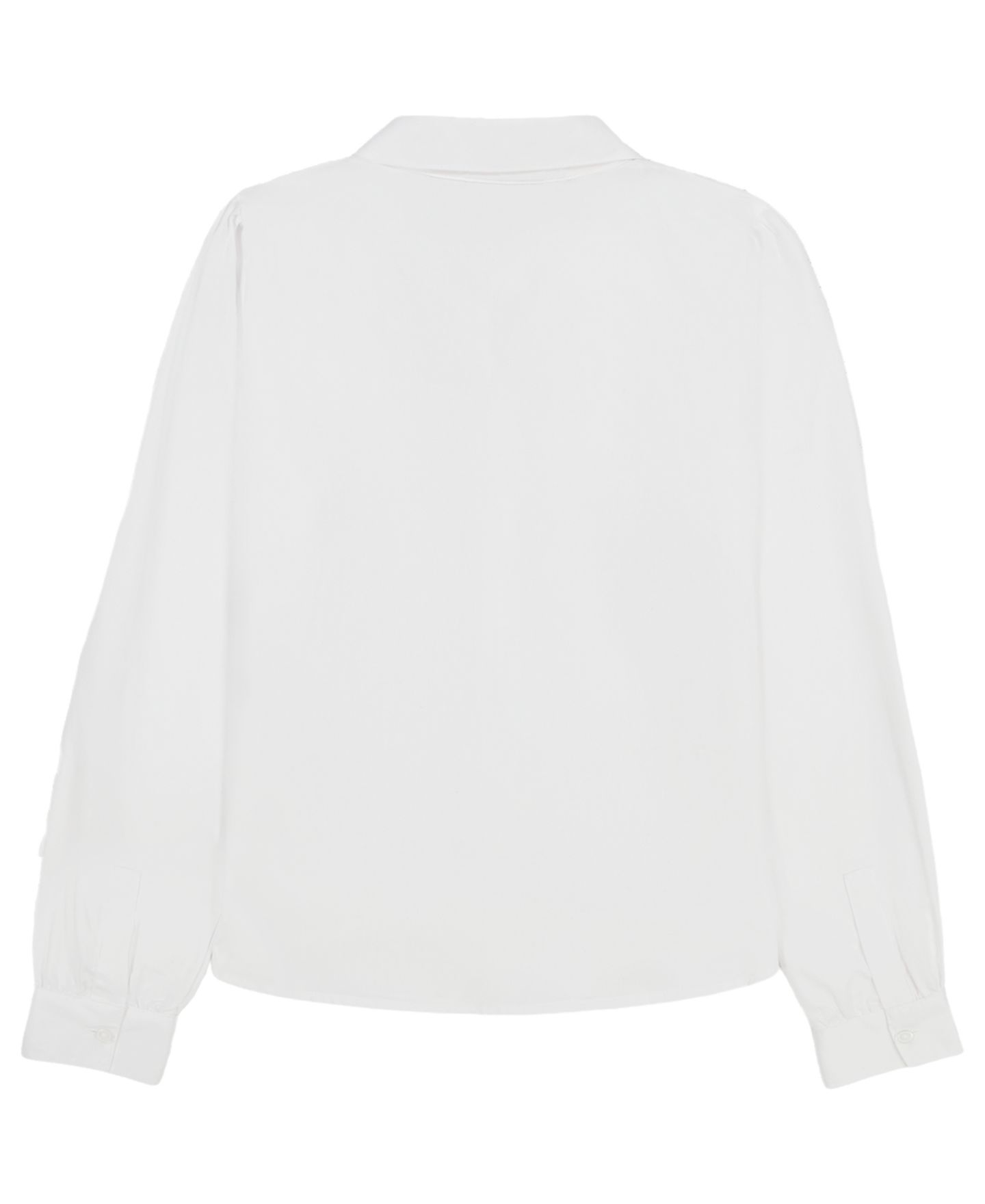 Рубашка Calvin Klein Long-Sleeve Refined Tailored для девочек, цвет: Белый — фото 4