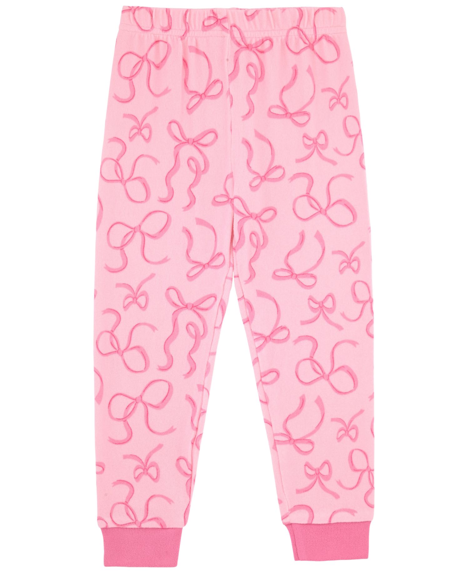 Girls' 12M-5T Bows Allover Print Pajama with Socks, 3-Piece Set