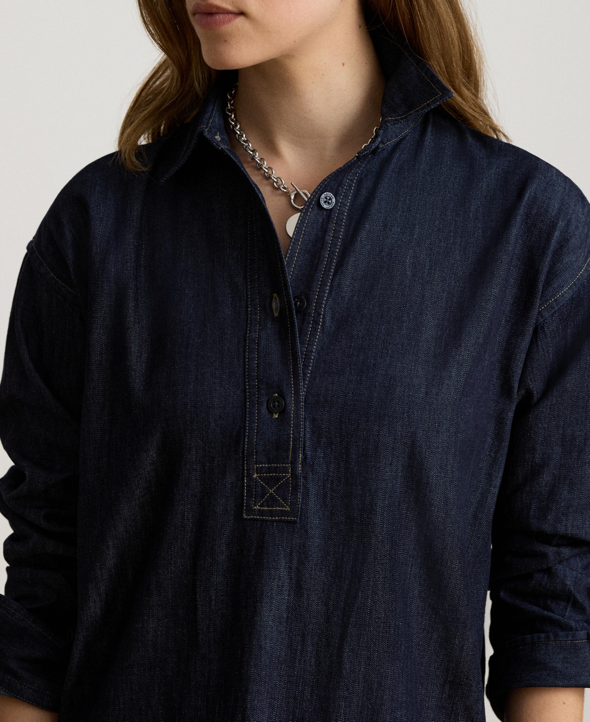 Lauren Ralph Women's Relaxed-Fit Denim Shirtdress