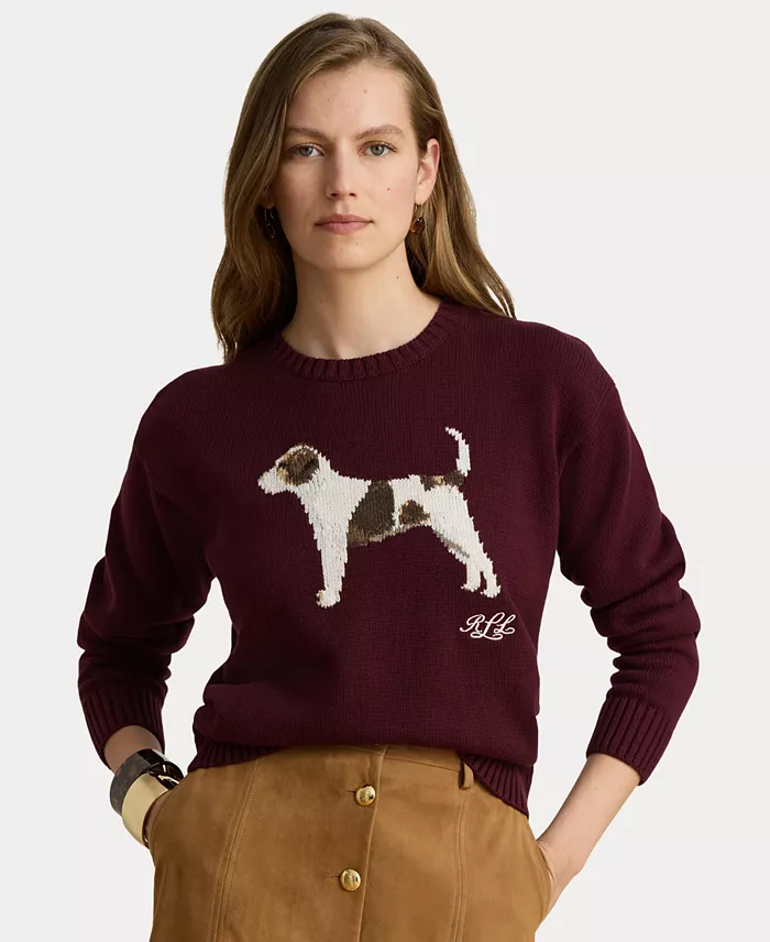 Women's Cotton Dog Sweater - thumbnail 2