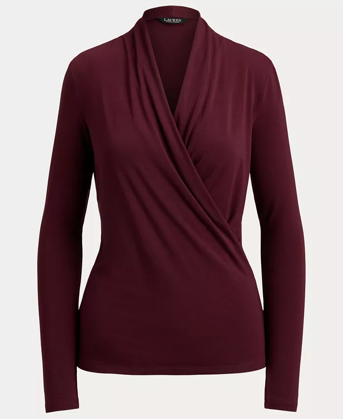 Women's Long-Sleeve Surplice Blouse - thumbnail 7