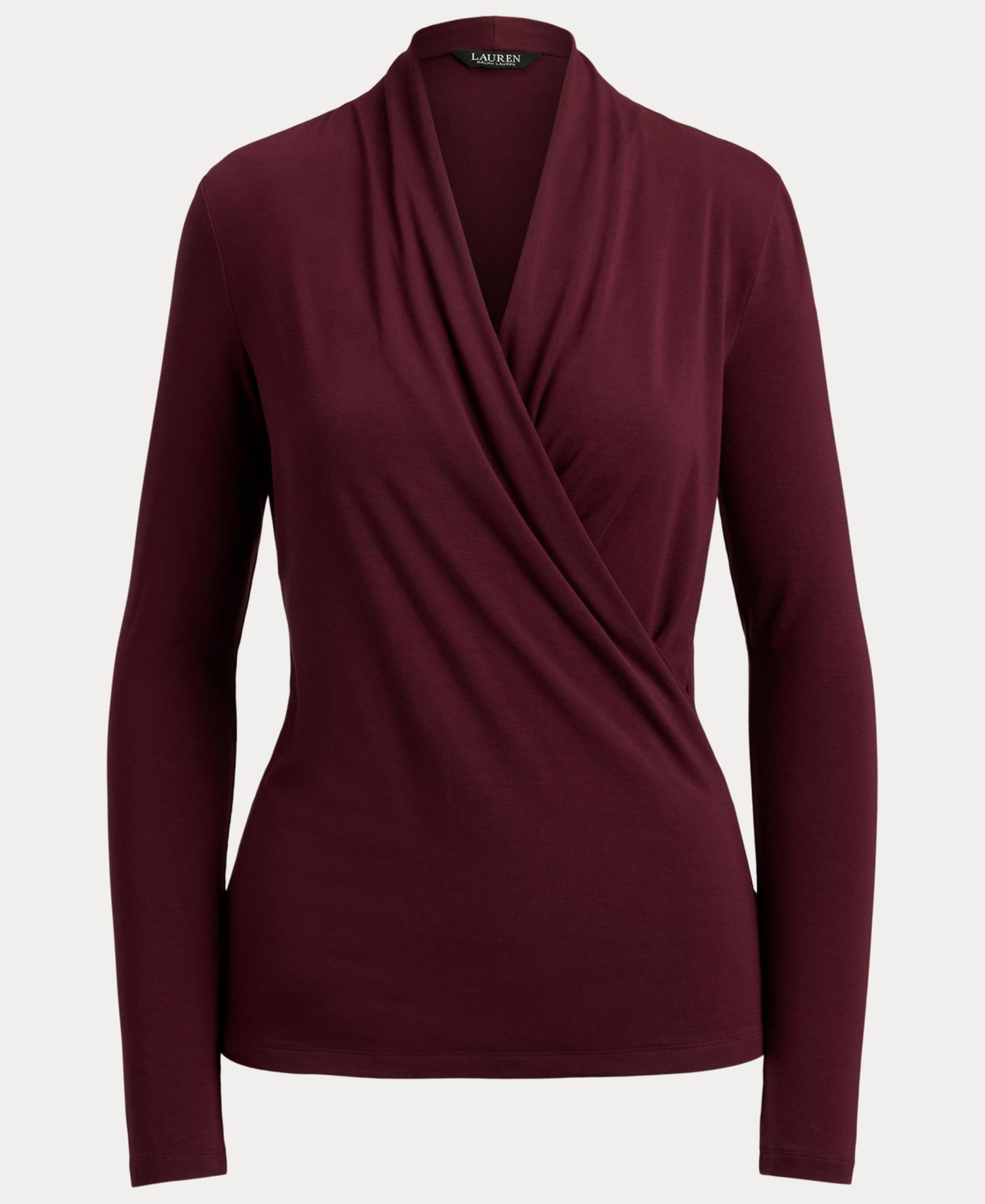 Women's Long-Sleeve Surplice Blouse