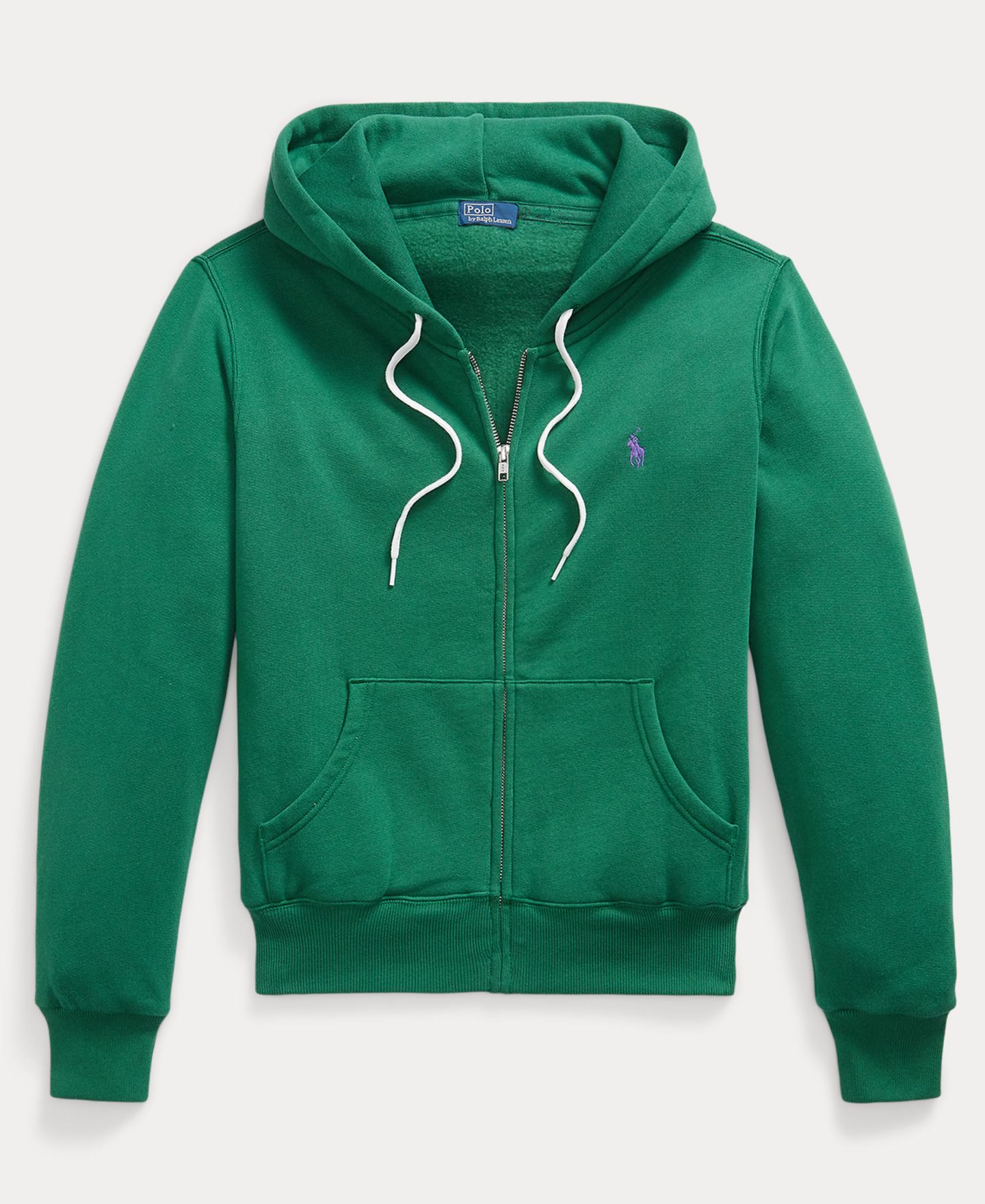 Женское худи Polo Ralph Lauren Fleece Full-Zip, цвет: Зелёный — фото 5