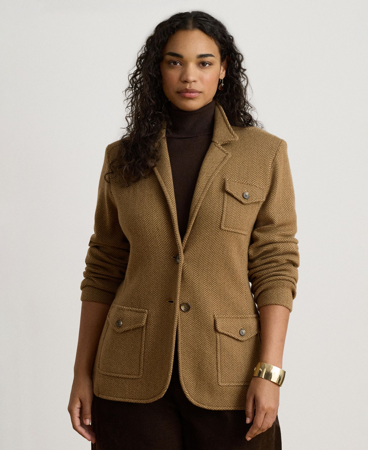 Women's Herringbone Sweater Blazer