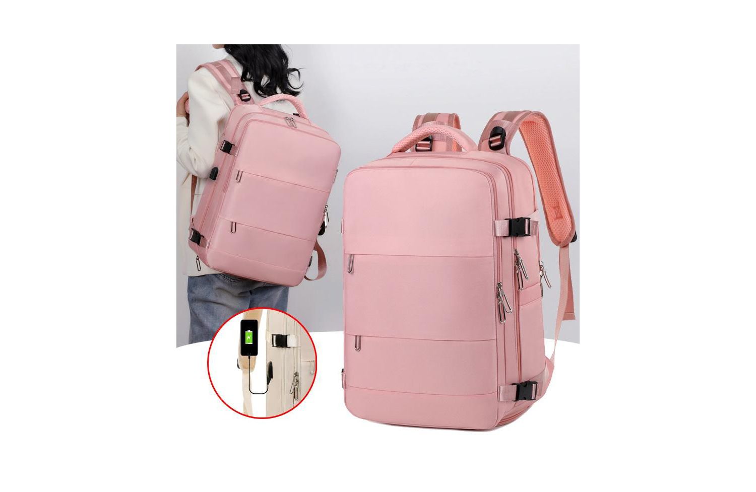 Laptop Backpack,Business Travel Laptops Backpack with USB Charging Port,Water Resistant College Computer Bag for Women and Men