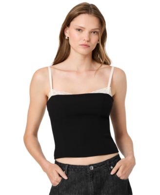 Women's Azra Sleeveless Square Neck Lace Camisole