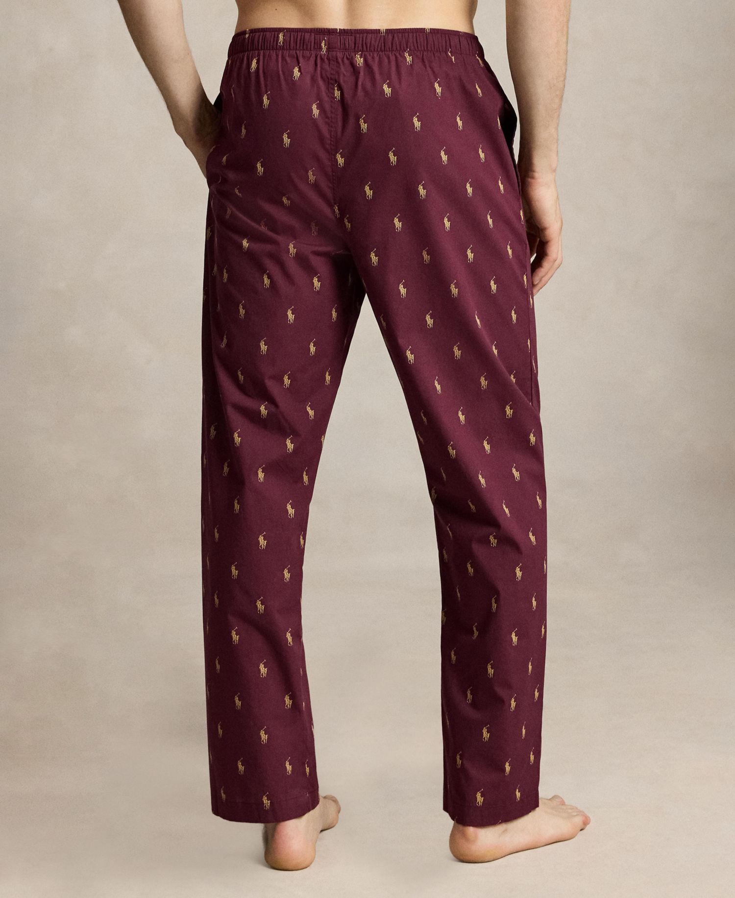 Men's Woven All Over Polo Player Pajama Pants