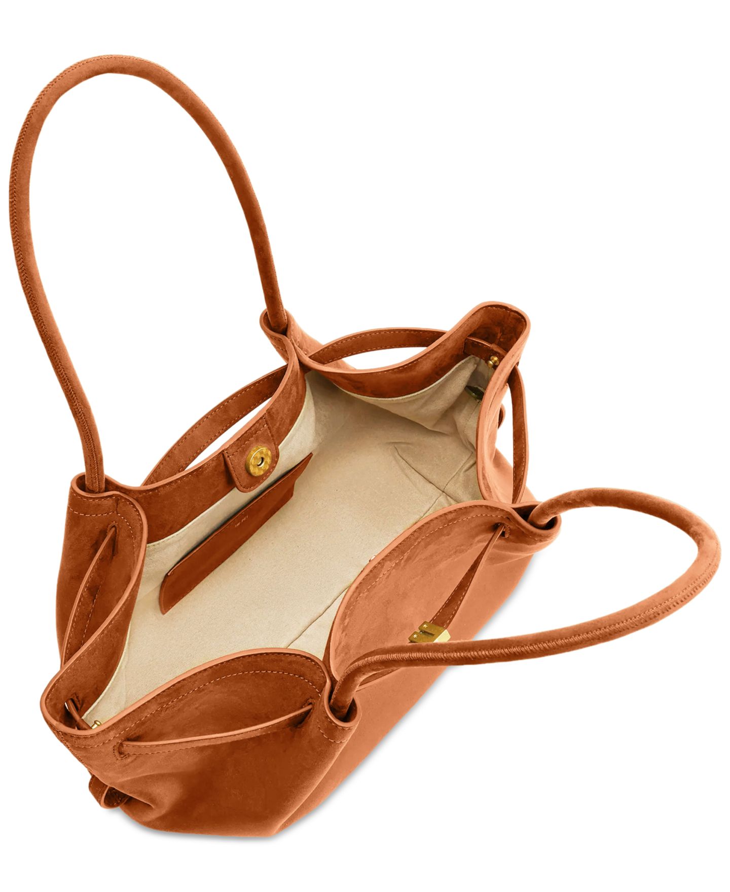 Женская сумка JW PEI Hana Wide Faux Suede Tote Handbag, цвет: Коричневый — фото 4