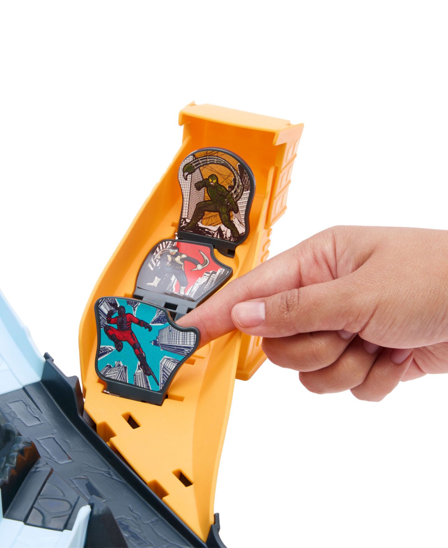 Детские игрушки Hot Wheels Spider-Man & Hulk Slam-Launch Track Set with Die-Cast Spider-Man Vehicle, Ages 4+ — фото 3