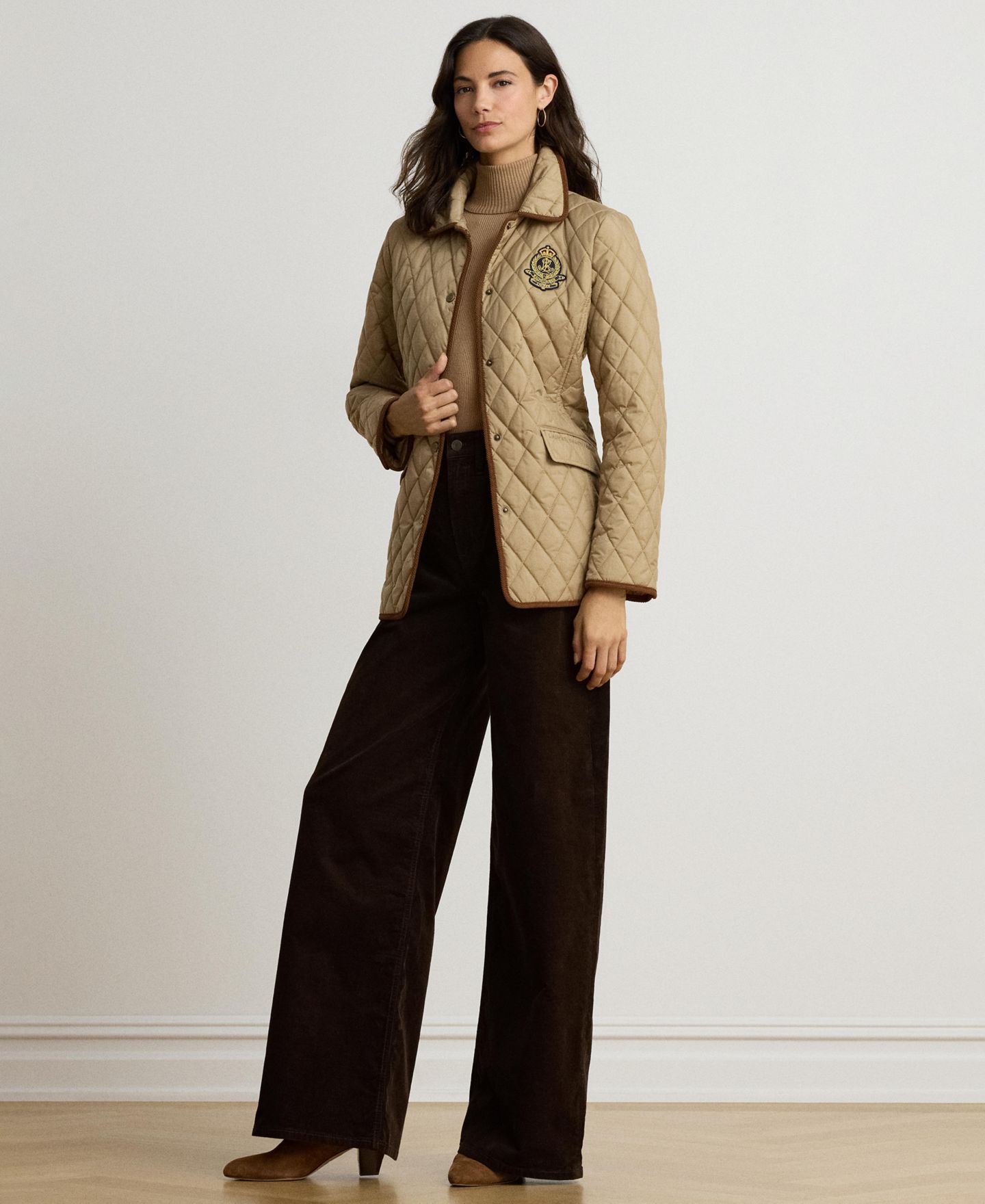 Женская куртка Lauren Ralph Lauren Crested Quilted, цвет: Рыжевато-коричневый — фото 7