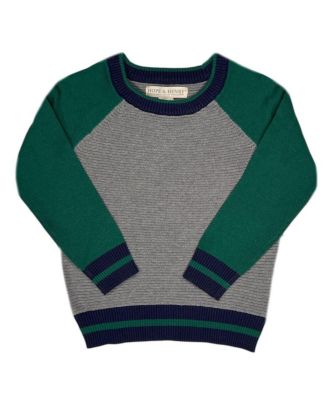Toddler Boys 2T- 4T Organic Long Sleeve Raglan Sweater