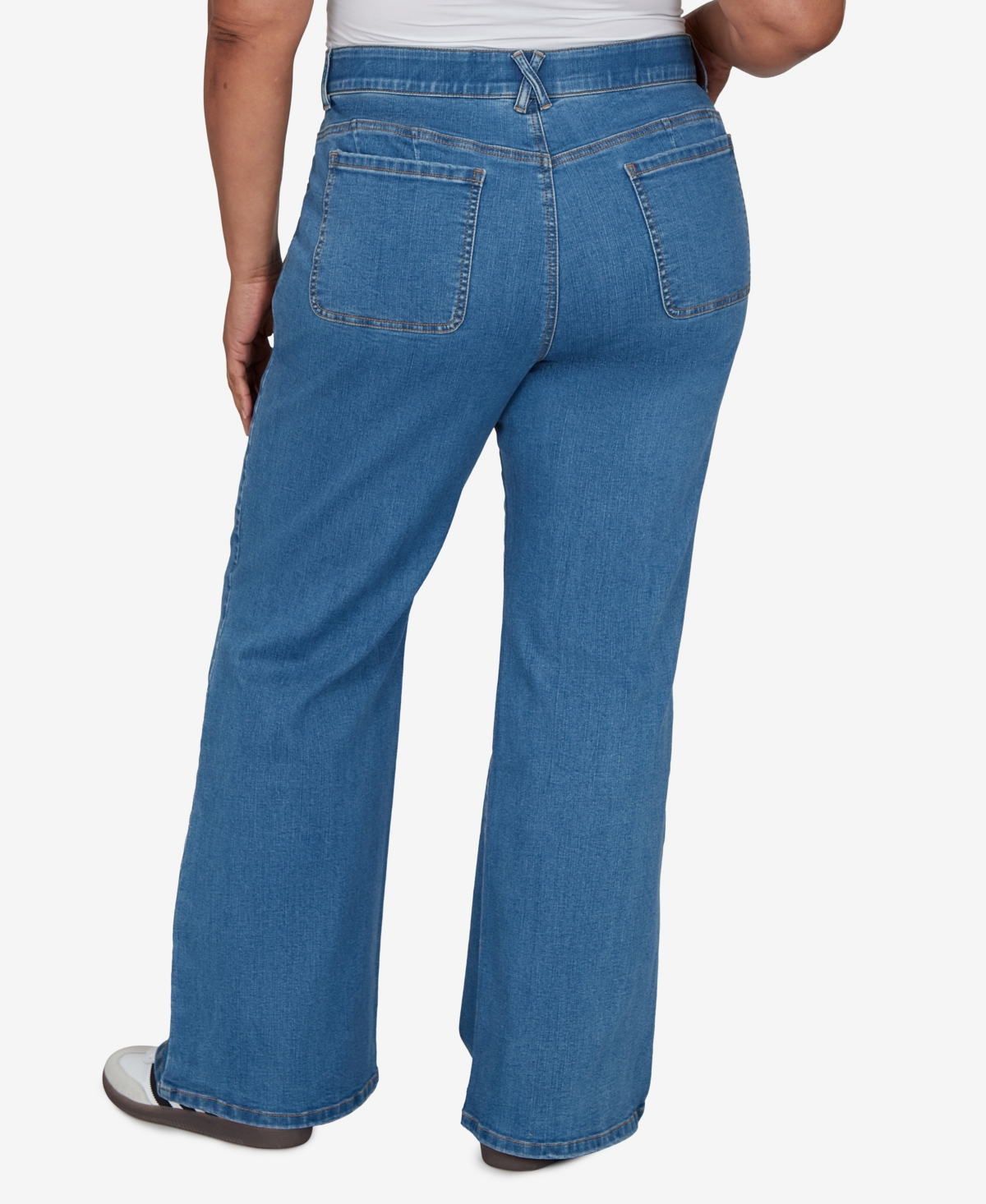 Ruby Rd. Plus Size Flare Mid-rise Jeans In Blue