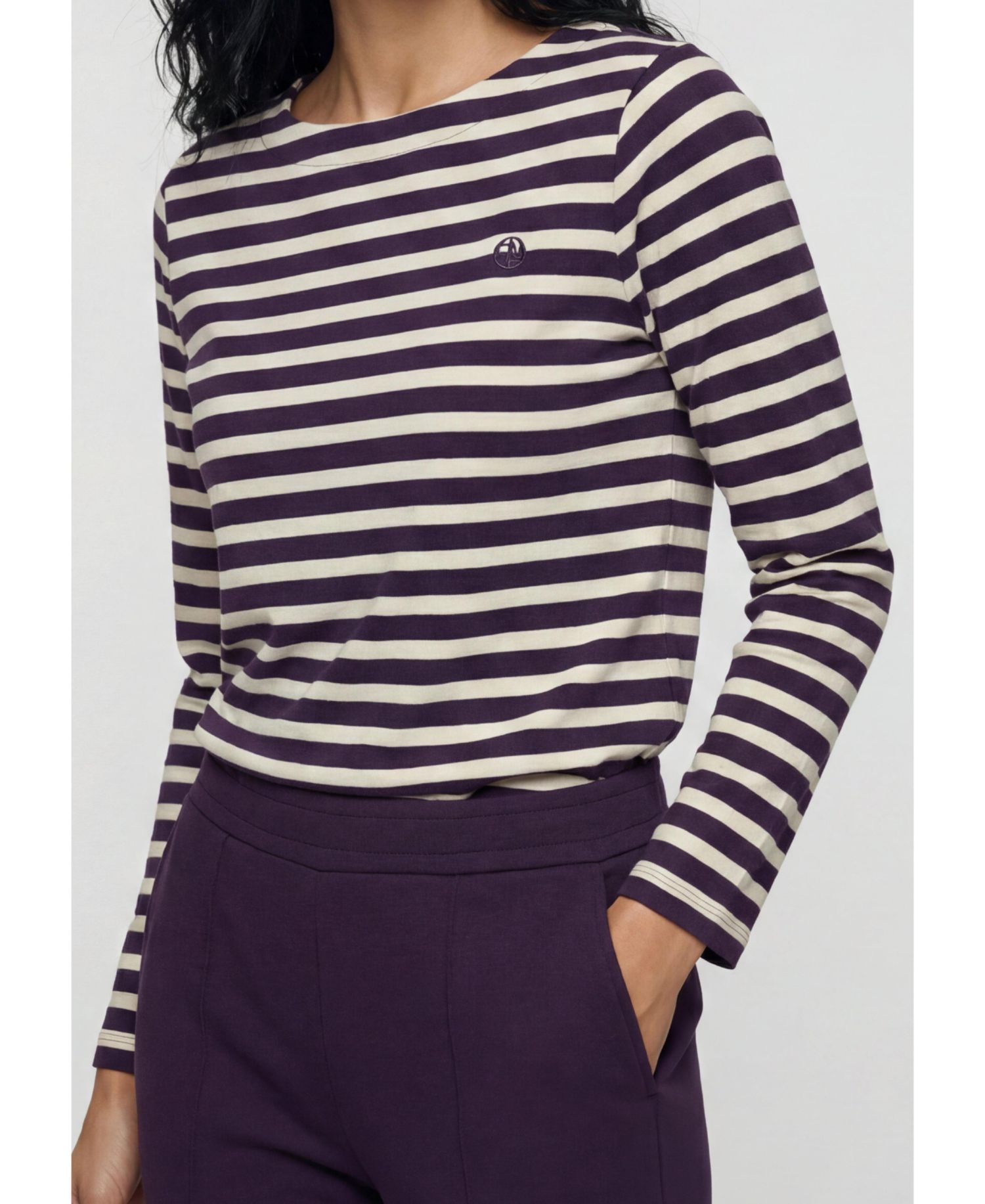Women's Long-Sleeve Striped T-Shirt