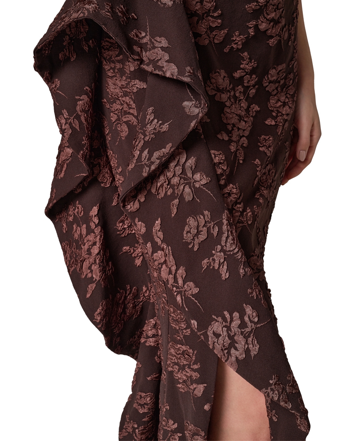 Donna Karan New York Women's Strapless Floral-Jacquard Gown