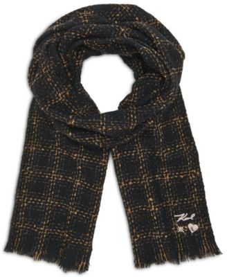 Lurex Tweed Oversized Blanket Scarf
