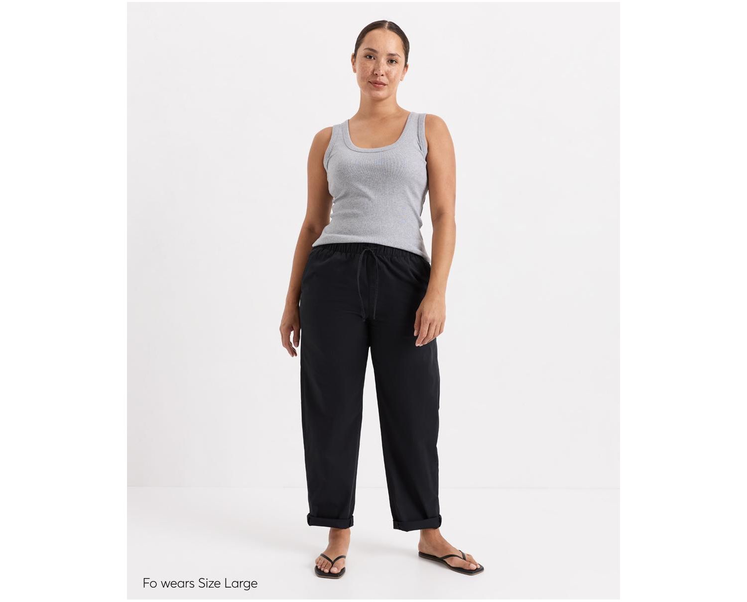 Women's Peached Twill Organic Cotton-Blend Pull-On Pants