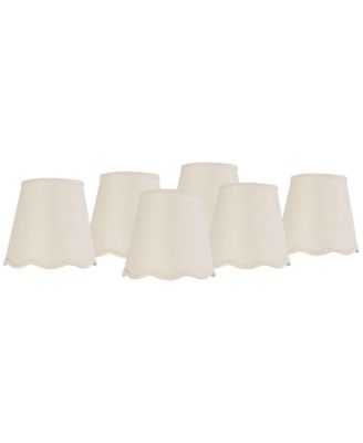 Mylie Off-White Empire Lamp Shade 4x6x5.5 (Clip-On) Set of 6