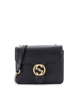 Small Interlocking Shoulder Bag Leather