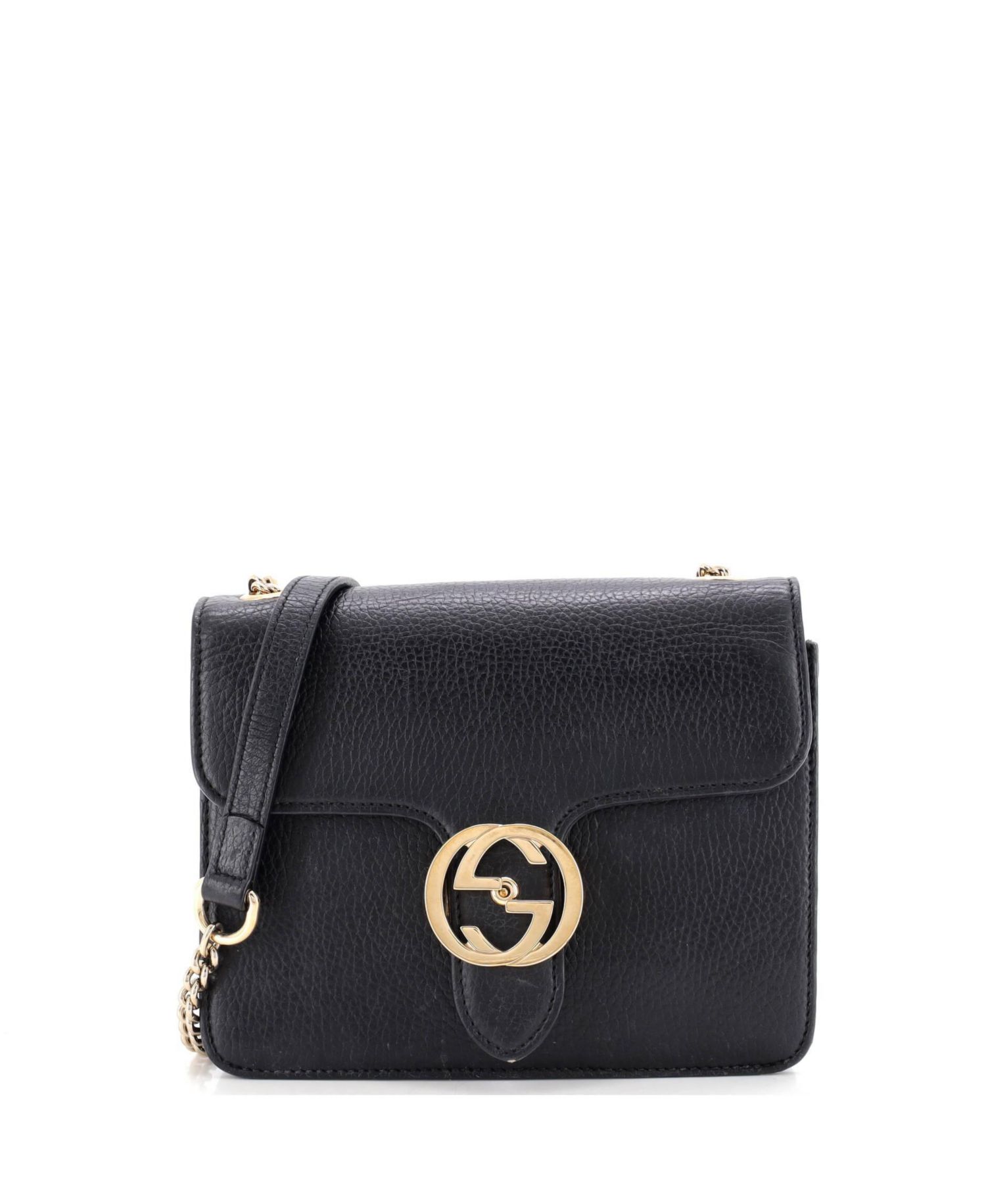 Small Interlocking Shoulder Bag Leather
