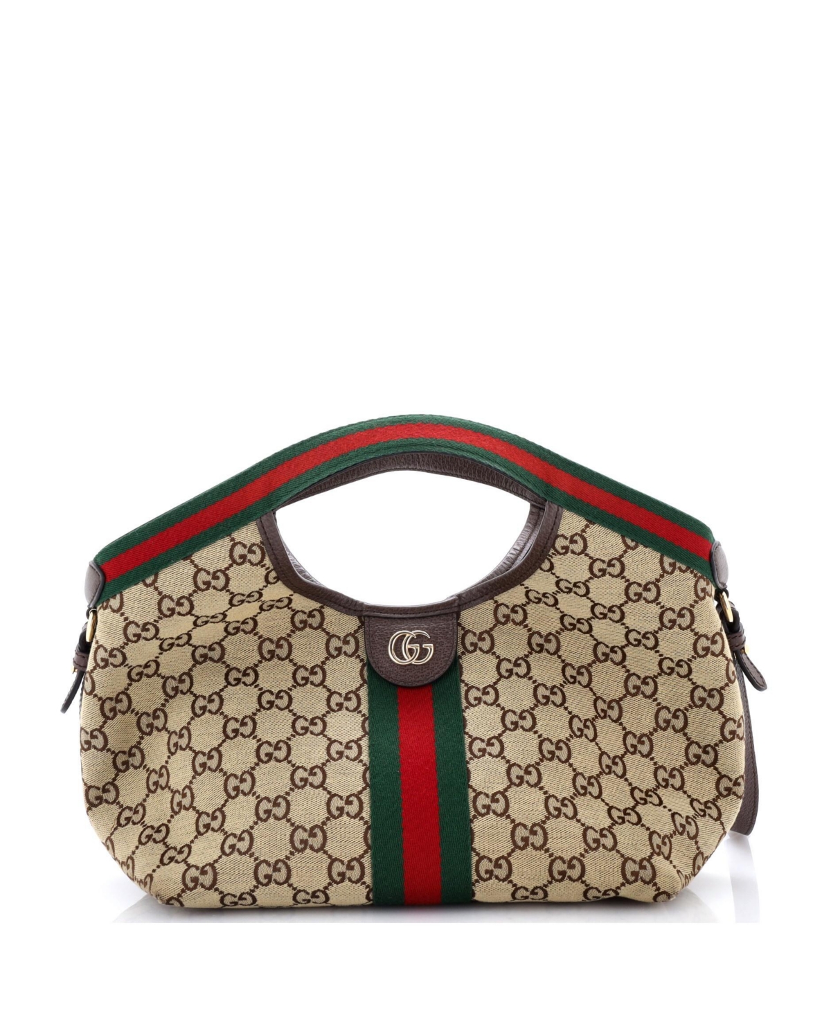 Pre-Owned Gucci Small Giglio Tote Gg Canvas - Brown