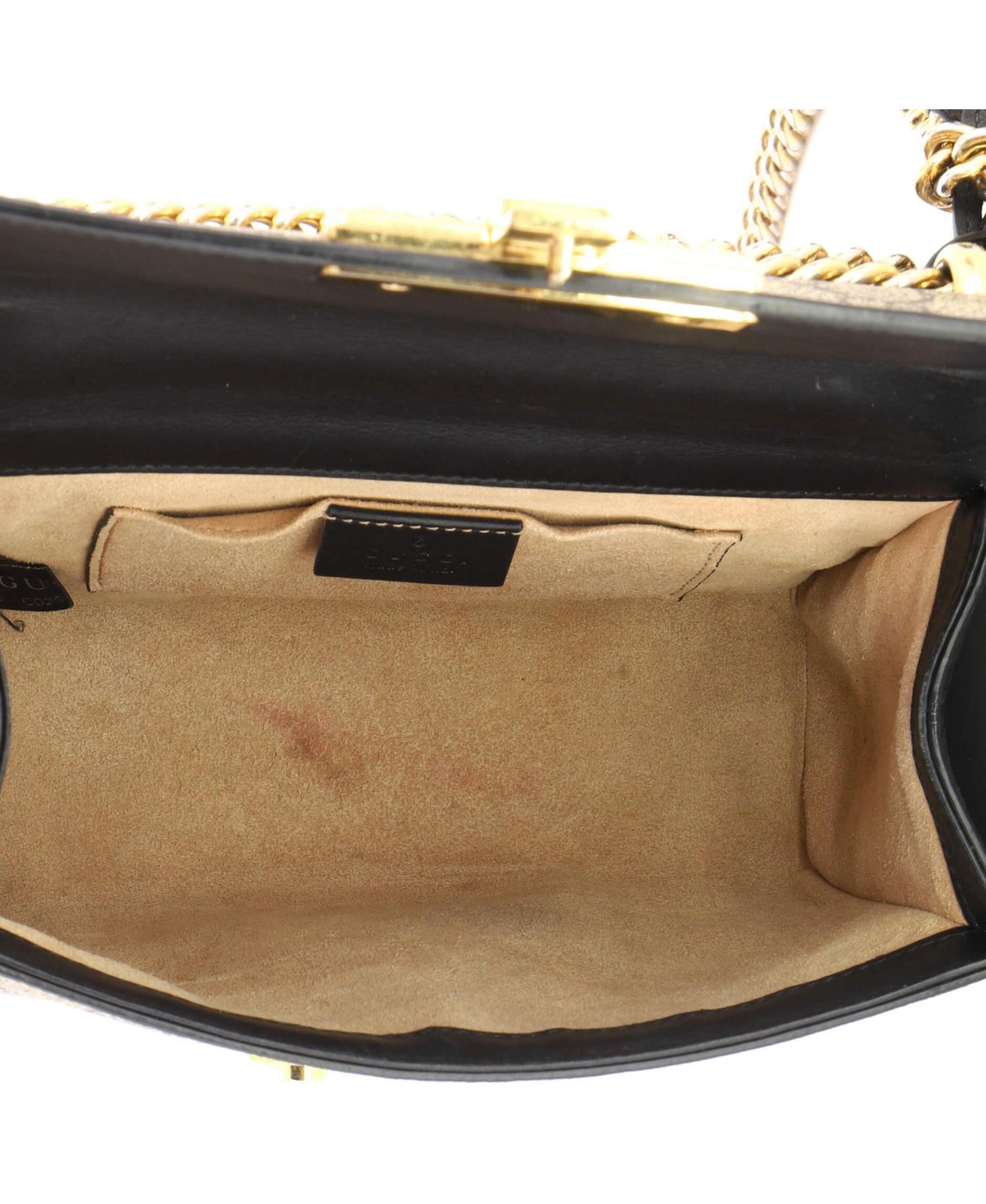 Small Padlock Shoulder Bag Printed GG Coated Canvas