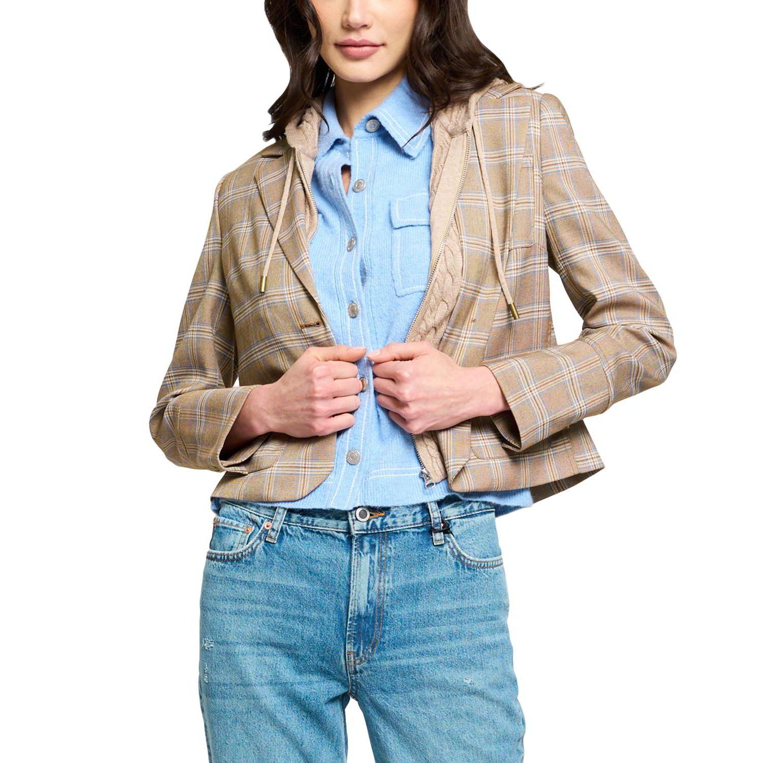 Women's Sienna Plaid Cropped Blazer