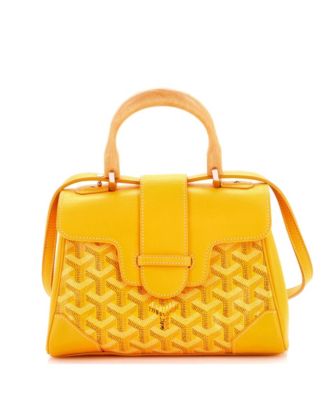 Mini Saigon Top Handle Bag Coated Canvas with Leather